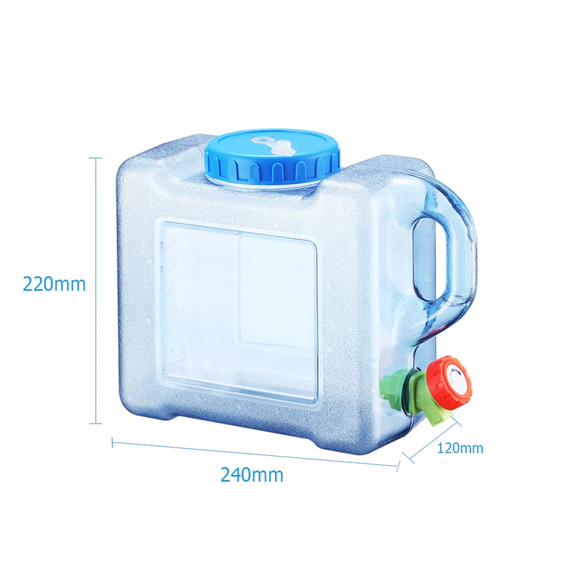 5 L Water Container with Faucet Water Can Bucket Large Capacity Water Bottle Portable Water Container For Outdoor Camping Travel