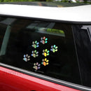 Car Cat Paw Print Sticker Creative 3D Animal Footprint Decal Sunscreen Waterproof Auto Door Window Paster Exterior Accessories