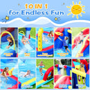 10 in 1 Inflatable Bounce House Water Park for Kids Toys Slide Waterslide with Splash Pool & Basketball & Climbing Wall & Blower