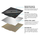 For Ender 3 Build Plate Heat Bed Ender 3 V2 /Neo Ender 5 /Pro H1H PEY PEO PET PEI Sheet 235x235 Magnetic Spring Steel Sheet