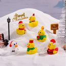 6 Kinds of Mini Christmas Ducks Home Decor Miniatures Xmas Duck Christmas Micro Landscape Desk Decorative Figurines