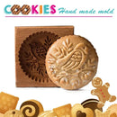 DIY Wooden Shortbread Mold Raspberry Heart Carved Gingerbread Cookie Mold Kitchen Cutter Molds For Valentine's Day Easter Party