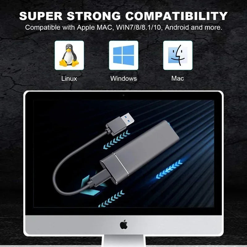 2024 New High Speed 16TB/32TB/64TB/128TB USB 3.1 Portable External Solid State Drive External Hard Disk SSD TYPE-C Mobile SSD