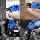 Power Electric Hammer Drill, 2 in 1 Function Rotary Hammer Drill, Variable Speed with Impact Drill Bit，360° Rotating Handle
