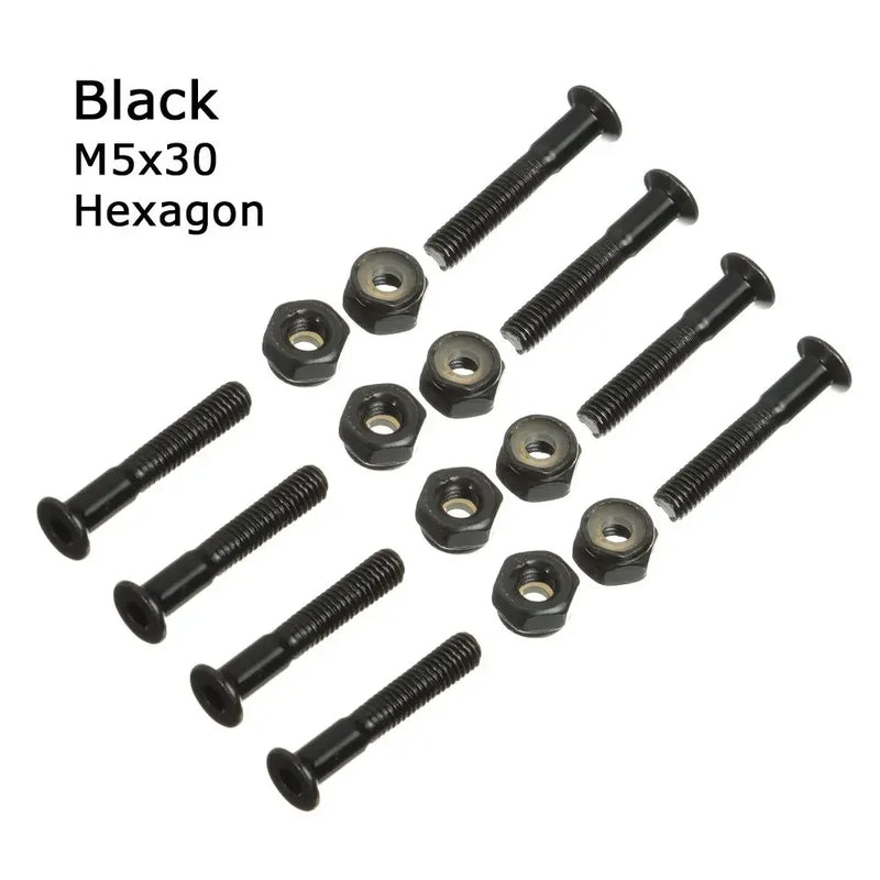 8 Sets M5 Skateboard Mounting Hardware Screws Bolts Skateboard Hardware Nuts Outdoor Longboard Parts Accessories High Quality