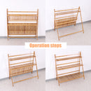 3 Tier Foldable Bamboo Plant Stand Planter Organizer Plants Display Shelf  for Indoor Outdoor