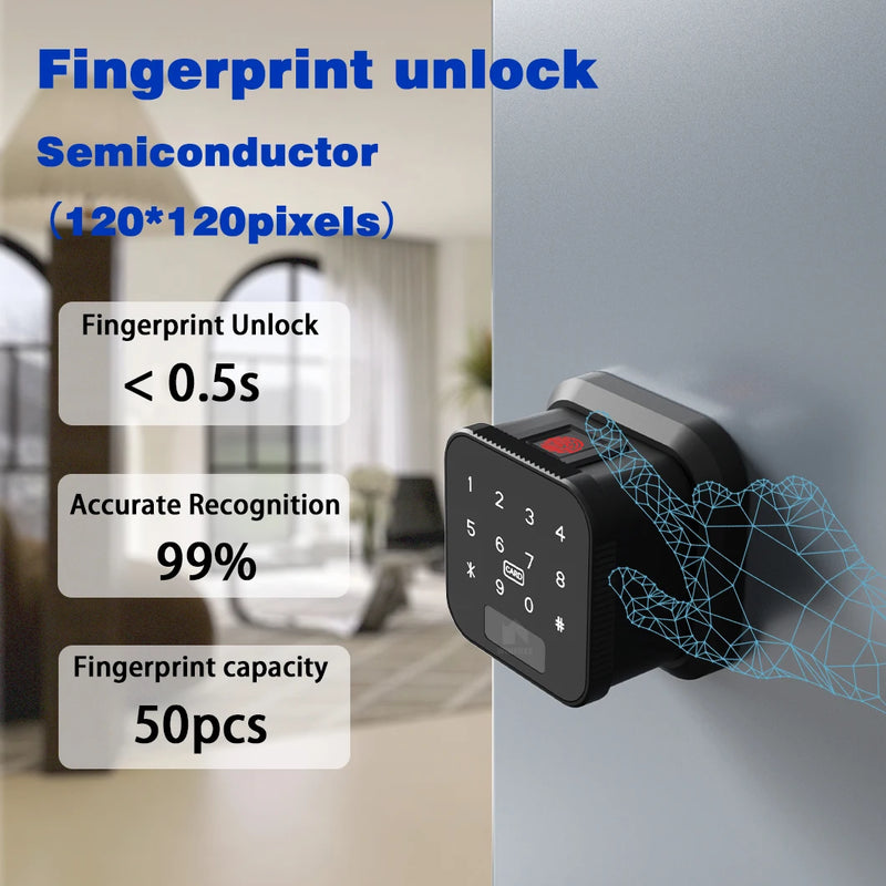 WINFREE Fingerprint Knob with TTLock Bluetooth Door Lock Keyless Entry Digital Electronic Smart Lock