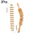 Wooden Massage Roller and Wood Back Massage Roller Rope,12 Rollers and 360° Turn Smoothly Curved Muscle Roller for Body Shaping