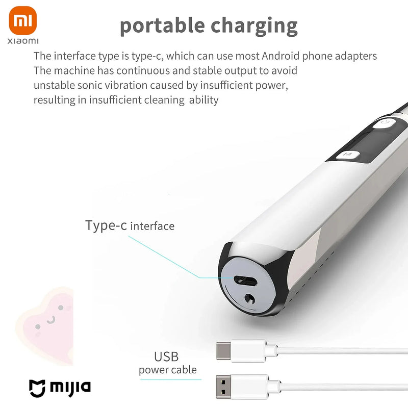 Xiaomi MIJIA Ultrasonic Dental Scaler Teeth Tartar Stain Tooth Calculu Remover Electric Sonic Teeth Cleaner Dental Stone Removal