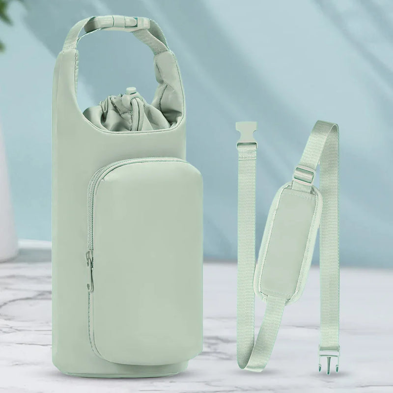 Water Bottle Holder with Strap Adjustable Strap Water Bottle Carrier with Handle Crossbody Water Bottle Bag for Hiking Camping