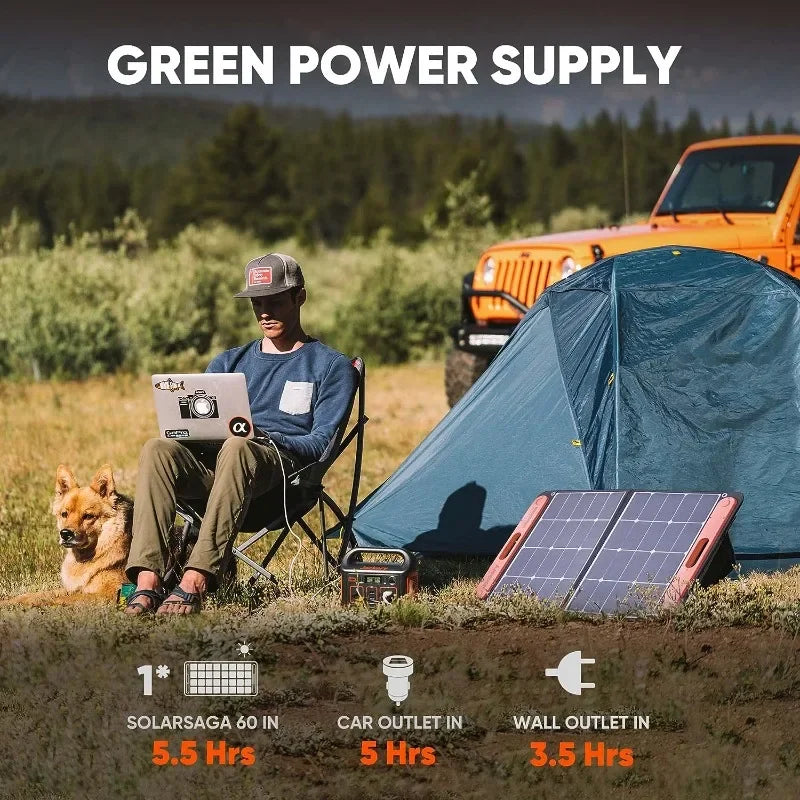 Portable Power Station Explorer 240, 240Wh Backup Lithium Battery, 110V/200W Pure Sine Wave AC Outlet, Solar Generator for