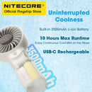NITECORE izzcool 30 Foldable Air Conditioner Fan  EDC Portable Camping Handheld Fan USB-C Rechargeable Cooling Spray Mist Cooler