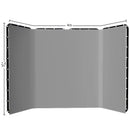 Background Stand 240CMx400CM with Green Screen Wall and Clip Photography Backdrop Frame For Living Video Recording Changing Room