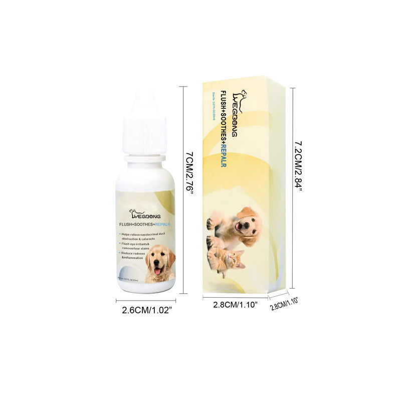 Pets Eye Drops Itching Reliever Anti Inflammatory Dog Cataract Eye Treatment Clean Eye Dirt Lubricating Cat Tear Stain Remover