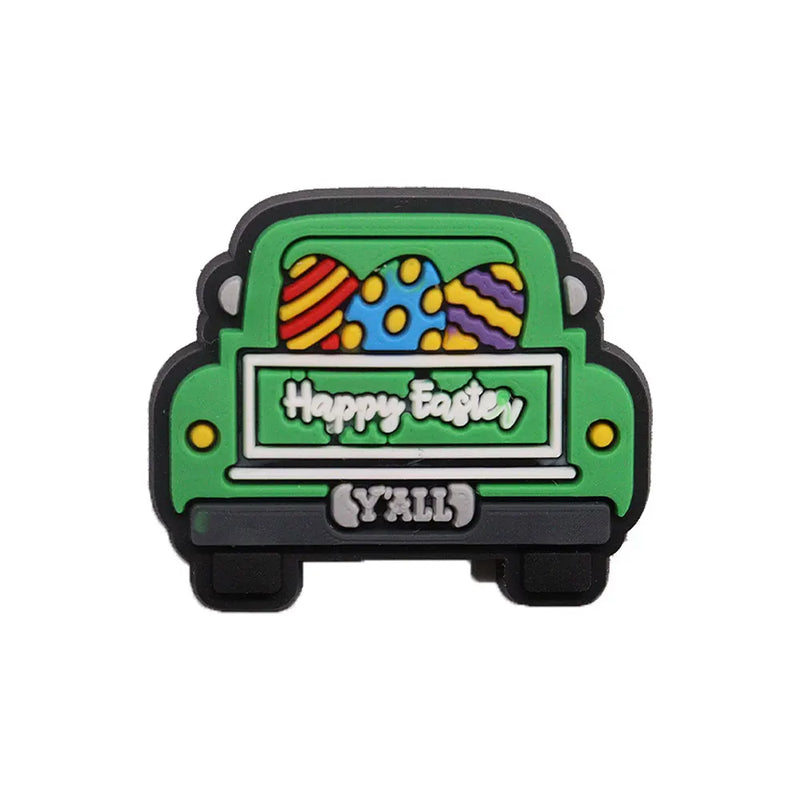 1-23Pcs PVC Adorable Rabbit Bunny Easter Shoe Buckle Charms Accessories Children Shoe Button Fit Birthday Gift