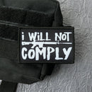 NOT TODAY Letter Stickers for Clothes Tactical Backpack Gear Military Patches Hook and Loop Patch Outdoor Badges