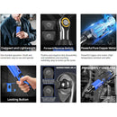 Electric Cordless Right Ratchet 3/8'' 90° Angle Wrench with LED Work Light +7pcs Sockets Set Power Ratchet Wrenches, 2 Battery