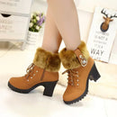 Suede Women Boots Winter Designer High Heels Shoes for Women 2023 New Short Plush High Platform Ankle Boots Elegant Botas Mujer
