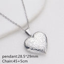 DIY Necklace Photo Picture Locket Necklace New Valentine's Day Openable Floral Heart Necklace Heart Locket Necklace