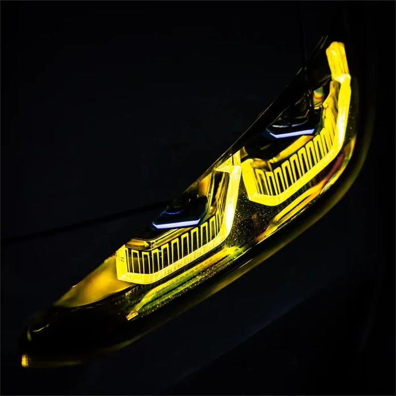 Yellow Lemon DRL LED Boards For 2021 2022 BMW M3 M4 G22 G23 G26 G80 G82 G83 430i M440i Laser Headlight Daytime Running Light