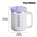 17oz Coffee Mug Cup with Handle,Vacuum Insulated Coffee Mug with Sliding Lid, Double Wall Stainless Steel Travel Tumbler Mug