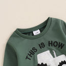 Toddler Boys Outfit Dinosaur Print Short Sleeve T-Shirt with Drawstring Waist Shorts Kids Clothing Set for Summer