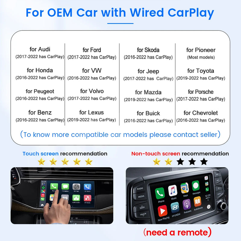 CarlinKit CarPlay Ai Box Android 13 SM6225 8 cores 8G+128G Smart Android TV Box Wireless CarPlay Android Auto Support 512GB TF
