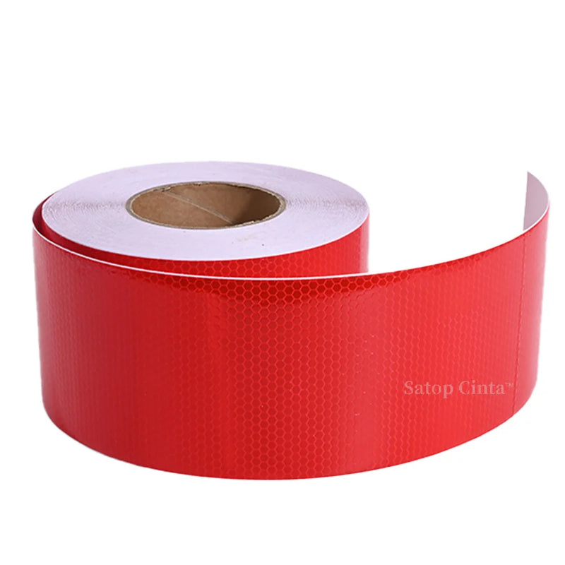 10cm*5M PVC Lattice Reflective Car Sticker White Red Orange Yellow Strong Adhesive Retro Reflectors Tape High Conspicuity Strips