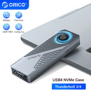 ORICO USB4 M.2 NVMe Enclosure 40Gbps SSD External Case Hard Disk Storage Box M2 Solid State Drive House with Cooling Fan for PC