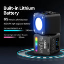 Ulanzi L2 RGB Mini Magnetic Video Light for Gopro Hero 12 11 10 9 8 7 6 DSLR LED Camera Light With Honeycomb Diffuser lamp Kit