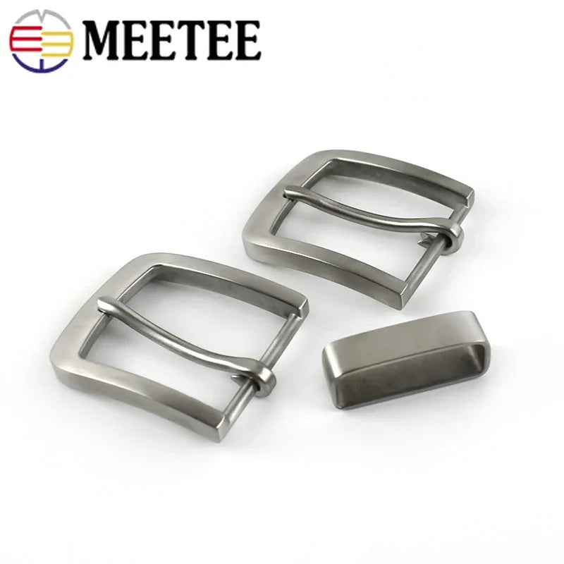 40mm Men Belt Buckles 316 Material Stainless Steel Metal Pin Buckle for Belts 38-39mm DIY Clothes Garment Decoration Accessories