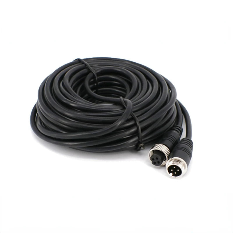 4 Pin Aviation Extension Video Cable 3M 5M 10M 15M 20M for Truck Bus Monitor Camera Connection