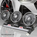 Powerful Car Fan Interface For Large Truck 24V/12V Small Bread Vans Car Cooling Fan 360° Adjustable Three-Head Car Fan Low Noise