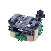 Military MOC Sentry Building Block Soldier Sandbag Fence Cannon Shell Barbed Wire Weapon Rack Training Field Watchtower Toy K018