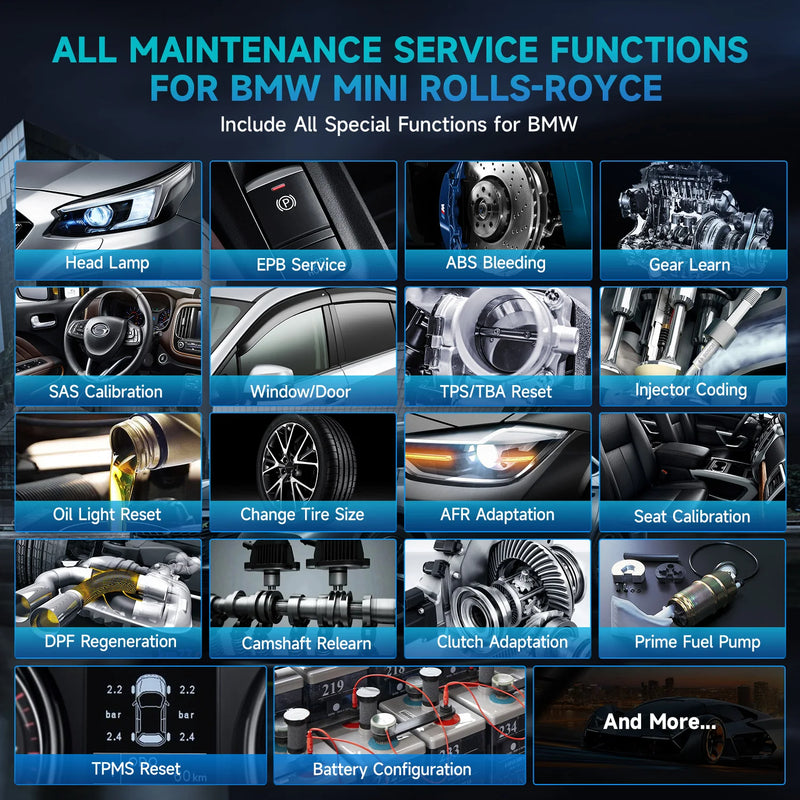 FOXWELL NT510 Elite OBD2 Scanner All System SAS DPF BRT Multi Reset Bi-Directional Test Auto Car Diagnostic Tool