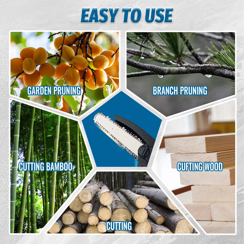 Cordless Chainsaw for Makita 18V Battery 6 inch Mini Portable Chainsaw 3000RPM for Tree/Branch/Wood Cutting