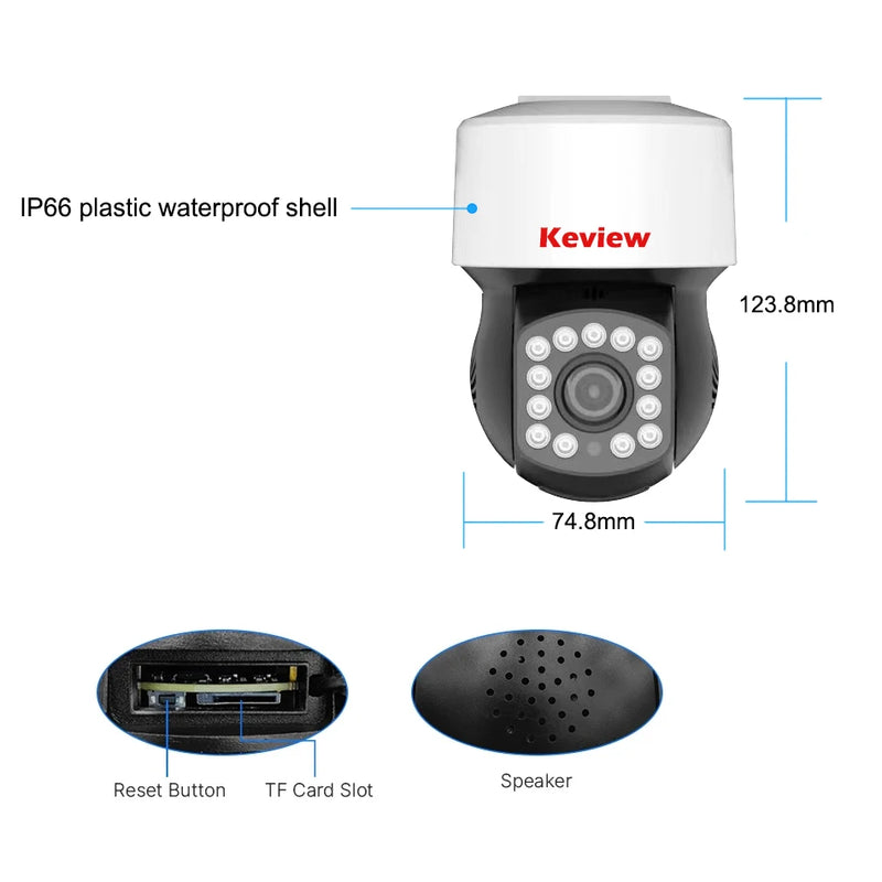 4K 8MP POE PTZ IP Camera XMeye Face Detection Outdoor Video Surveillance CCTV Cameras for NVR ONVIF