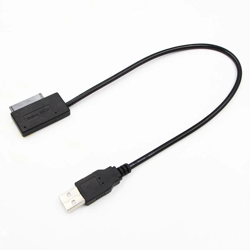 USB 3.0 to Mini SATA II 7+6 13 Pin External Cable For PC Laptop Notebook CD/DVD ROM Slimline Slim Power Supply Adapter Converter