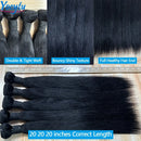 20 20 20 Inch Bundles 100% Human Hair Delivery 3 Days France 12A Straight Human Hair Bundles YOCYTU Raw Hair Bundles For Women