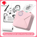 Portable Printer Phomemo M02S Thermal Mini Printer 300dpi Inkless Pocket Printer Compatible 15/25/53mm Sizes Self-Adhesive Paper
