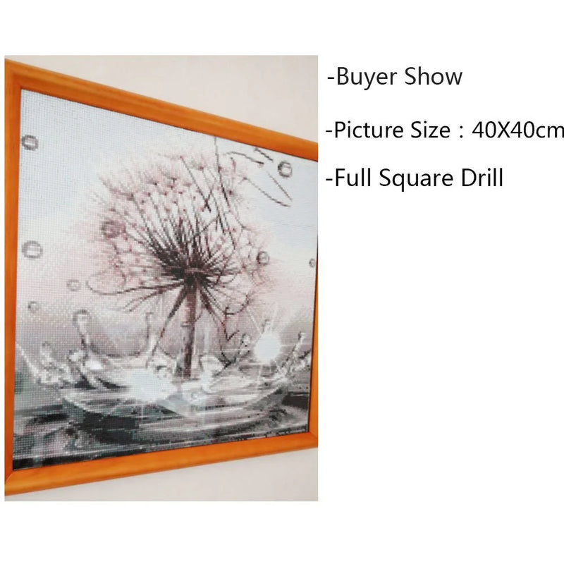 HUACAN Diamond Painting Full Flower Pictures Of Rhinestones 5D DIY Diamond Embroidery Sale Dandelion Mosaic Home Decor