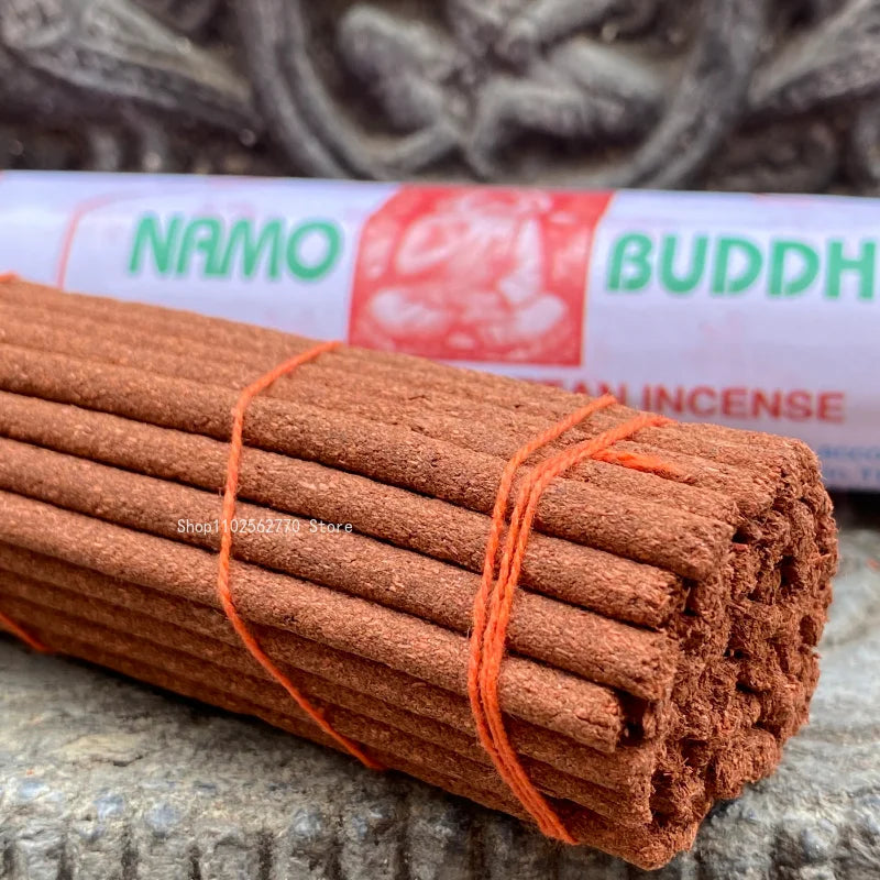 20cm Thread Incense Nepal Sakyamuni Buddha Tibetan Incense Natural Home Indoor Aromatherapy Soothe Spirit and Improve Sleep