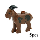 Figures Animal Building Block MOC City Goat Sheep Eagle Owl Panda Parrot Seagull Penguin Zoo Fram Accessories Bricks Toy Gift