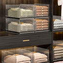 Large Capacity Foldable Storage Box Plastic Clothes Organizer Transparent Home Storage Trunk for Clothes Sundries Organizer