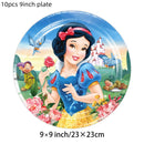 Snow White Birthday Party Set Cup Plate Napkins Tablecloth Cake Topper Balloons Disposable Tableware Baby Shower Supplies