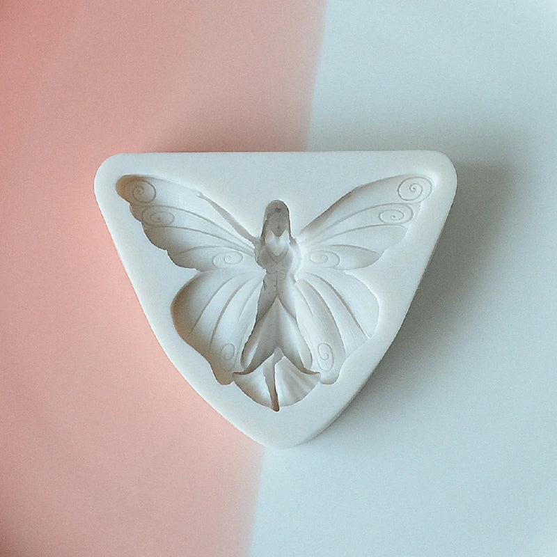 utterfly Fairy Silicone Sugar Making Mold Biscuit Cupcake Chocolate Baking Mold Fondant Cake Decoration Tool Christmas Tool