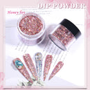 28g/Box Holographic Iridescent Red Wine Silver Golden Pink Green Sky Blue Rose Shine Glitter Hexagon Sequin Paillette Dip Powder