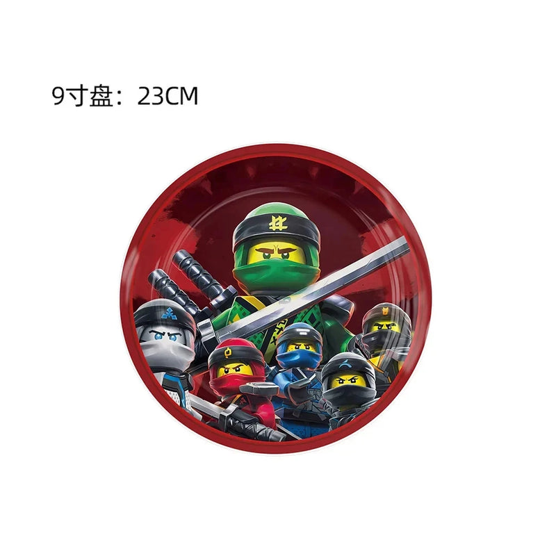 Ninja Them Birthday Party Decorations Kids Disposable Tableware Popcorn Paper Plates Balloons Cup For Boys Baby Shower Supplies
