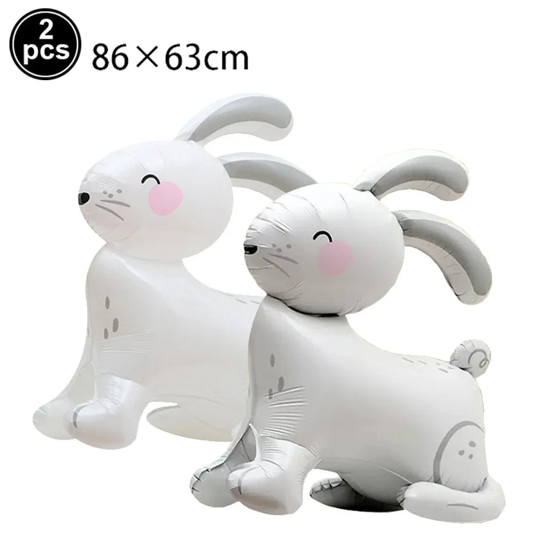 Easter Outdoor Party Games for Family Bunny Potato Sack Race Jumping Bags Kids Easter Egg Spoon Race Eggs Hunt Games Party Favor