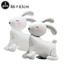 Easter Outdoor Party Games for Family Bunny Potato Sack Race Jumping Bags Kids Easter Egg Spoon Race Eggs Hunt Games Party Favor